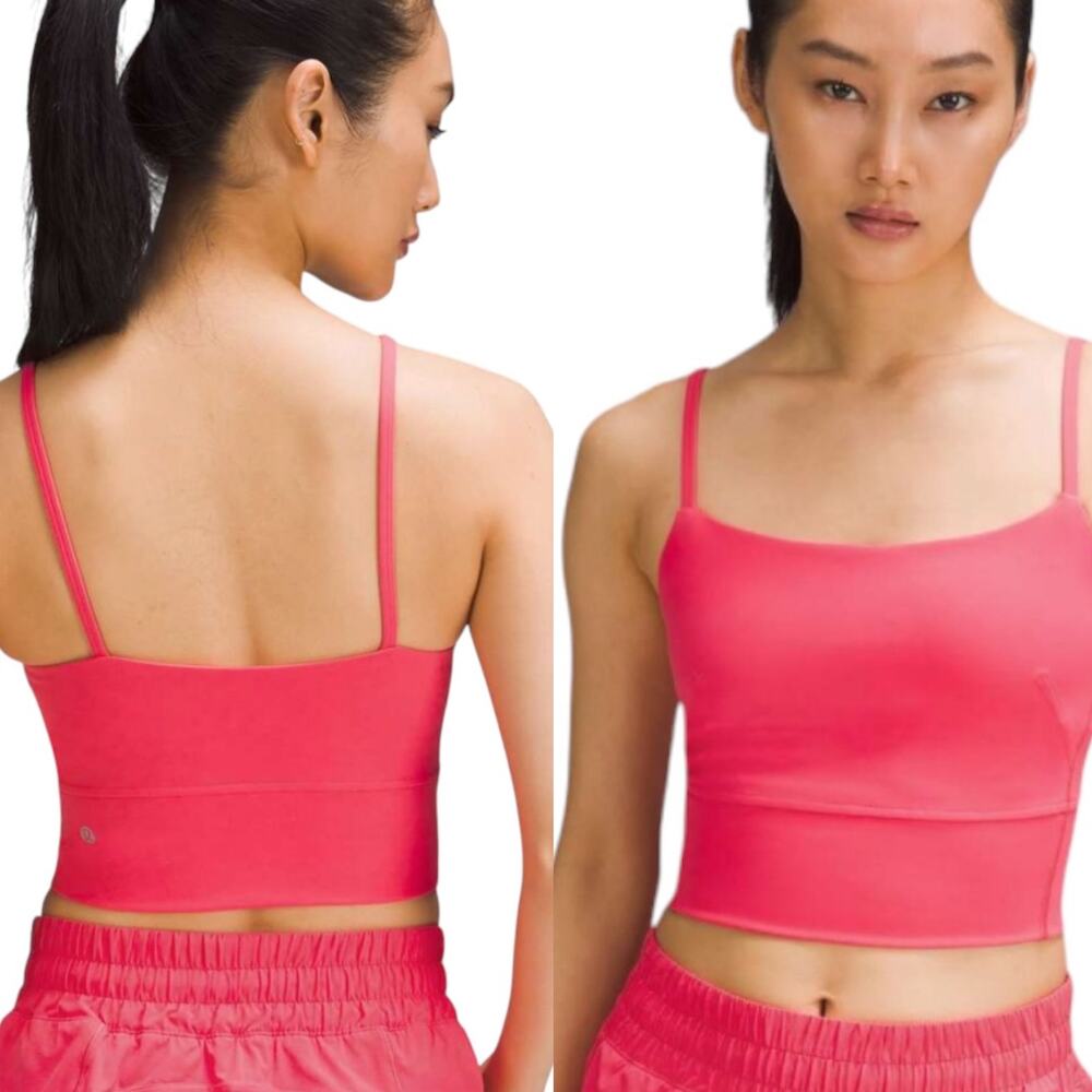 NEW Lululemon Wunder Train Strappy Tank Top Lip Gloss Pink Size 6